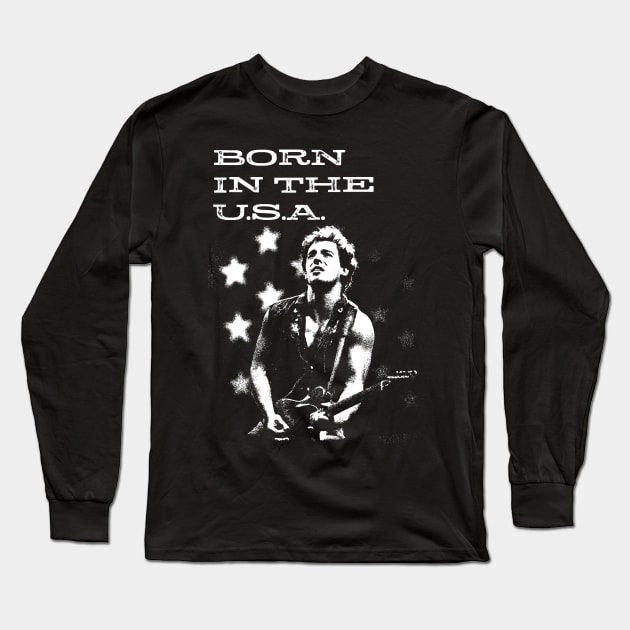 Bruce Springsteen Long Sleeve T-Shirt by vtorgabriel